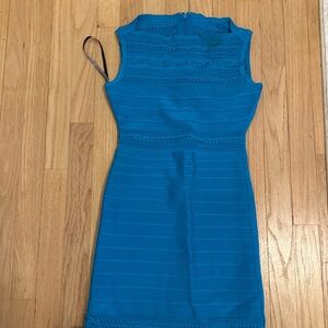 Herve Leger Vibrant Blue Bandage Dress